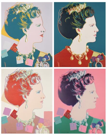 Andy Warhol, ‘Queen Margrethe II Of Denmark Complete Portfolio (Reigning Queens) (Royal Edition)’, 1985