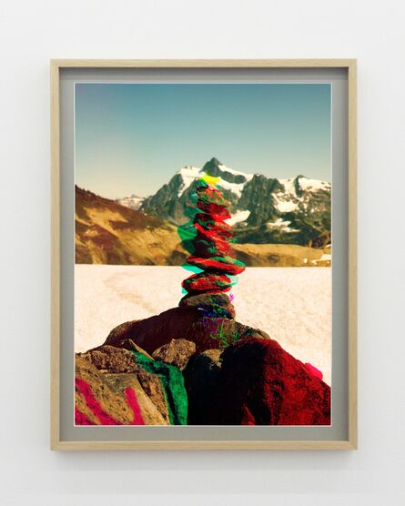 Peter Funch, ‘Variation of Cairn on Ptarmigan Ridge with Mt. Shuksan in Background (A)’, 2014