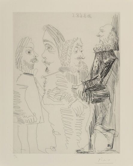 Pablo Picasso, ‘Quatre hommes en costume rembranesque, from Séries 347’, 1968