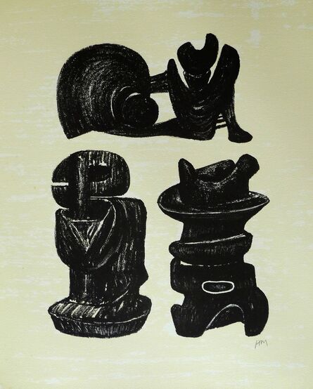 Henry Moore, ‘Three Sculptural Forms, from: Poetry | La Poésie’, 1973