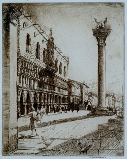 Donald Shaw MacLaughlan, ‘Sunlit Facades, Venice’, 1922