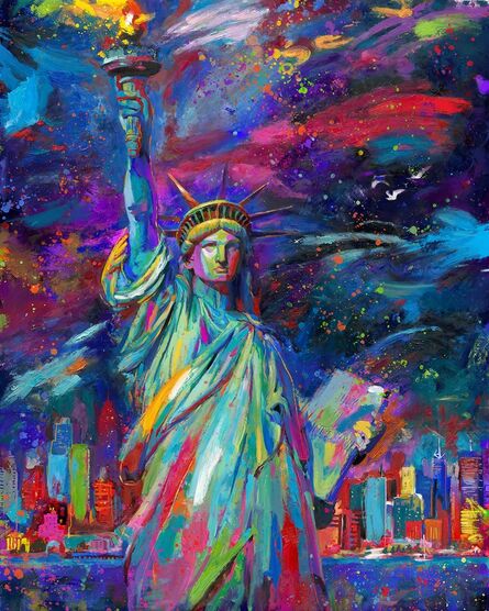 Blend Cota, ‘Vive La Liberté - Statue of Liberty - Original Oil on canvas by Blend Cota’, 2017