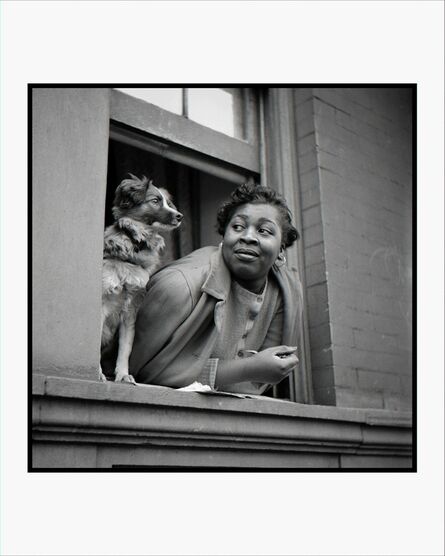 Gordon Parks, ‘Woman and Dog in Window, Harlem, New York’, 1943