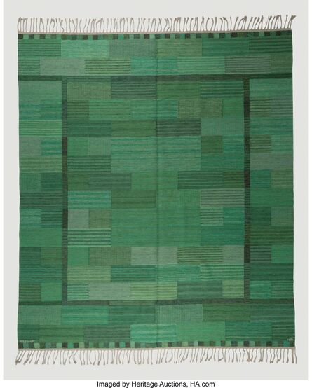 Marianne Richter, ‘Fasad Gron Flat-Weave Carpet’, circa 1950