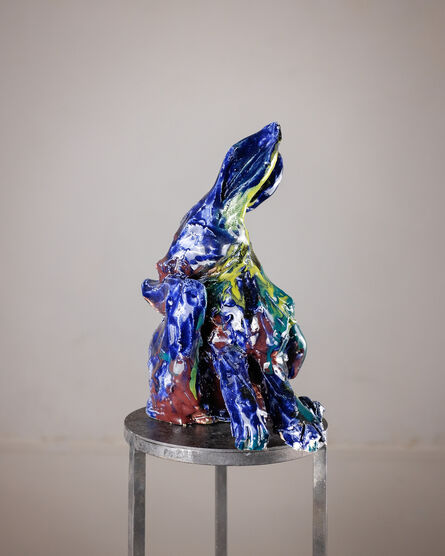 Marina Le Gall, ‘Blue rabbit scratching’, 2019