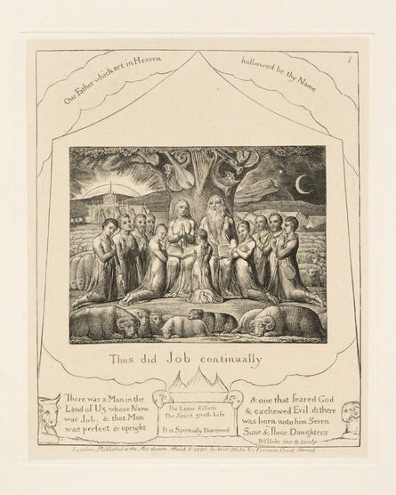 William Blake (1757-1827), ‘Job and His Family’, 1825