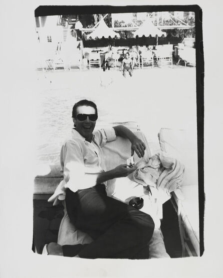 Andy Warhol, ‘Gelatin silver print of Halston Poolside at The Beverly Hills Hotel by Andy Warhol’, ca. 1976