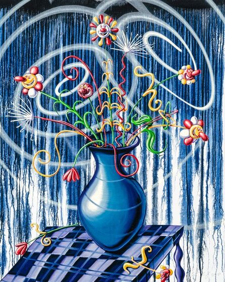 Kenny Scharf, ‘Big Flores Blue’, 2021