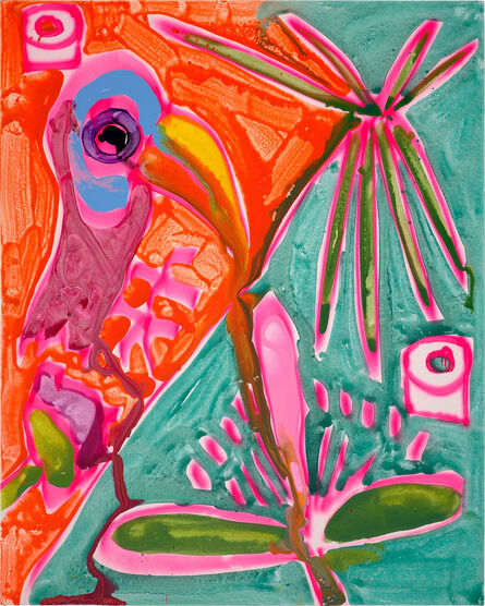 Katherine Bernhardt, ‘Toucan Green/Orange’, 2016