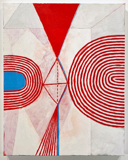 Steve Greene, ‘Red Waves, Rays and Diamonds’, 2022