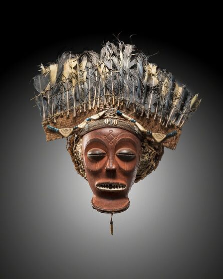 Unknown Chokwe, ‘Cihongo mask with feather headdress’, 1850-1900