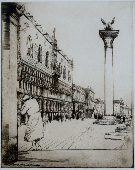 Donald Shaw MacLaughlan, ‘Sunlit Facades, Venice, Second State’, 1922