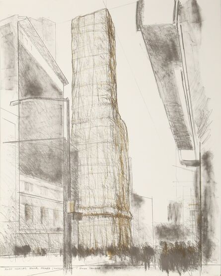 Christo, ‘Allied Chemical Tower, Packed, Project for Number 1 Times Square’, 1971