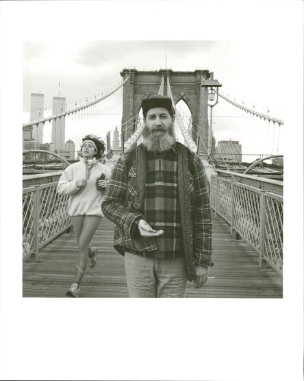 Allen Ginsberg, ‘Antler, Poet, Brooklyn Bridge, April 7’, 1990