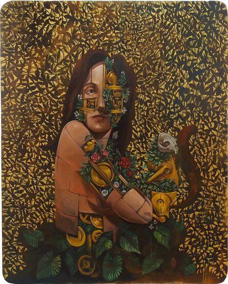 Pixel Pancho, ‘Woman with Squirrel’, 2018
