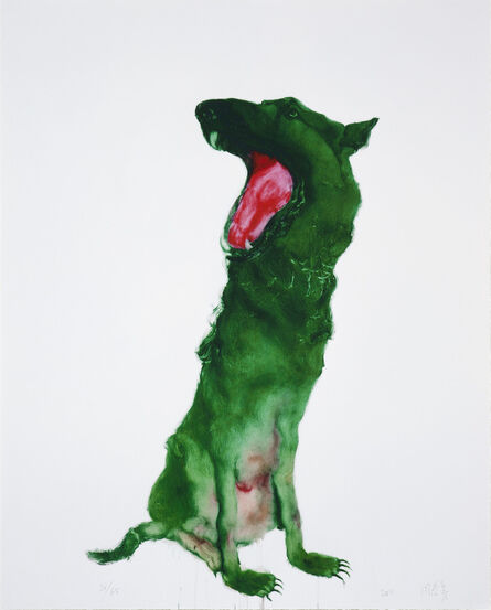 Zhou Chunya 周春芽, ‘The green dog’, 2011
