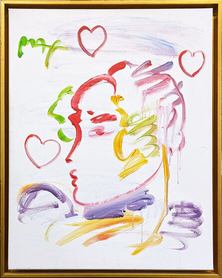 Peter Max, ‘PROFILE WITH THREE HEARTS’, 2012