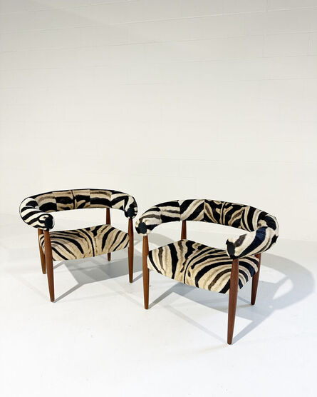 Nanna and Jorgen Ditzel, ‘Ring Lounge Chairs in Zebra Hide’, 1958