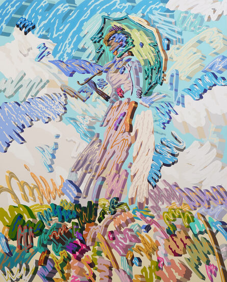 Soichi Yamaguchi, ‘Overlap of Paint (Woman wit a Parasol)’, 2023
