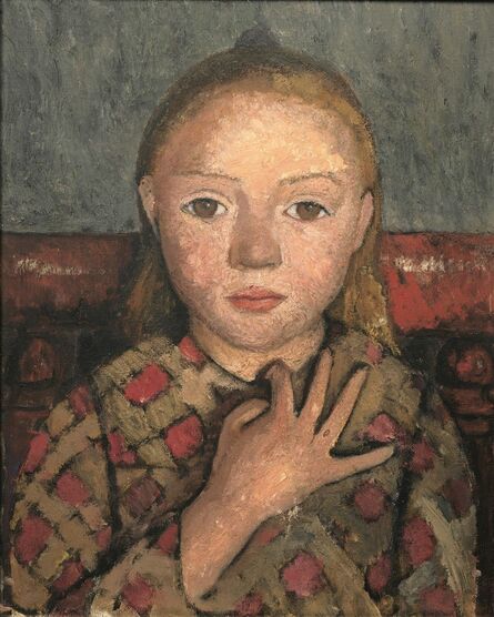 Paula Modersohn-Becker, ‘Portrait de Jeune Fille, les Doigts Écartés Devant la Poitrine ’, 1905