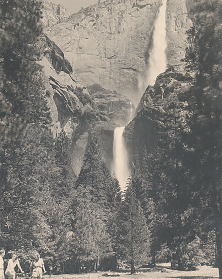 Ansel Adams, ‘Upper and Lower Yosemite Falls, Summer’, Circa 1939