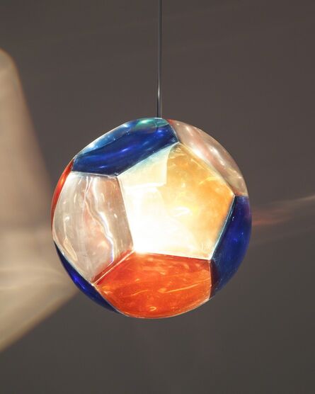 Christian Wassmann, ‘"Red, Yellow and Blue Dodecahedron" medium size chandelier and optical instrument’, 2014