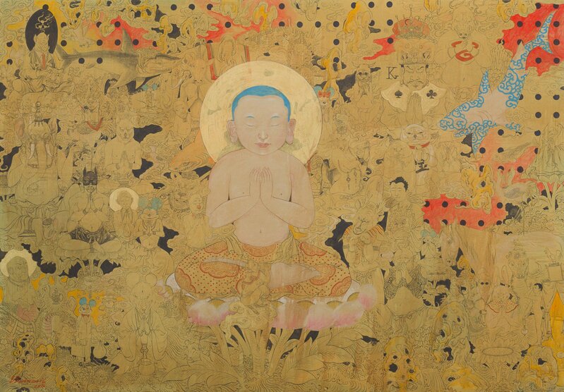 Baatarzorig Batjargal, ‘Little Budda’, 2016, Painting, Acrylic on canvas, Larkin Durey