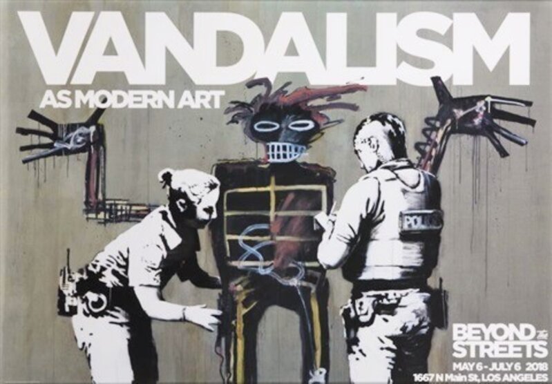 Banksy, ‘Vandalism as Modern Art’, 2018, Ephemera or Merchandise, Offset lithograph in colors on smooth wove paper, AYNAC Gallery