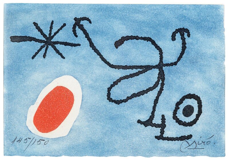 Joan Miró, ‘Greeting card from Joan Miro and Pilar Juncosa’, 1966, Print, Color lithograph, Hindman