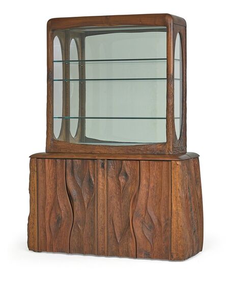Phil Powell, ‘Exceptional bench-made two-piece display cabinet with illuminated vitrine, New Hope, PA’, 1970s