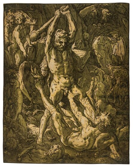 Hendrik Goltzius, ‘Hercules killing Cacus’, 1588