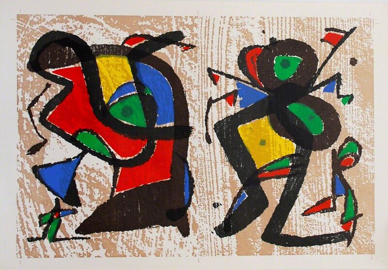 Joan Miró, ‘untitled’, 1983, Print, Two color woodcuts printed on the same sheet, Sylvan Cole Gallery