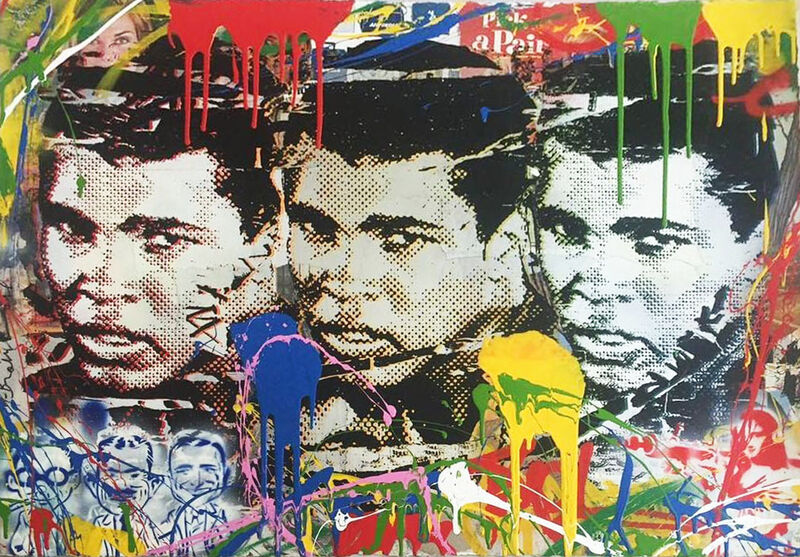 Mr. Brainwash, ‘Legend Forever (Muhammad Ali)’, 2016, Painting, Mixed media with silkscreen inks on paper, Signed verso, Robin Rile Fine Art