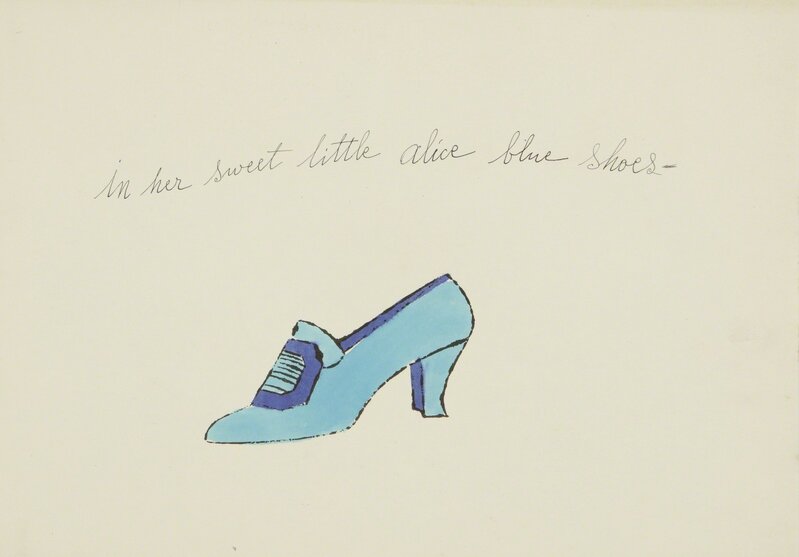 Andy Warhol, ‘A la recherche du shoe perdu (F. & S. IV.69 - 73, 75 - 81, 83, 85)’, Print, Thirteen handcolored offset lithographs from the portfolio of 16, accompanied by the original paper folder, also with handcolored offset lithograph, Sotheby's
