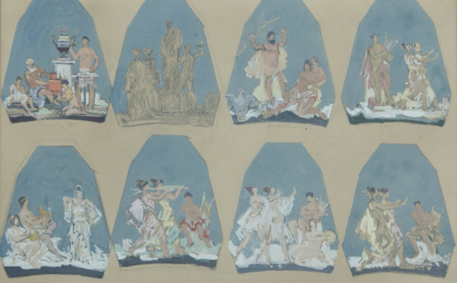 Mural Studies, Palace of Fine Arts San Francisco WPA American Modernism 1930s