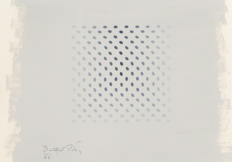 Bridget Riley, ‘Study for Deny’, 1966, Drawing, Collage or other Work on Paper, Gouache on paper, Heritage Auctions