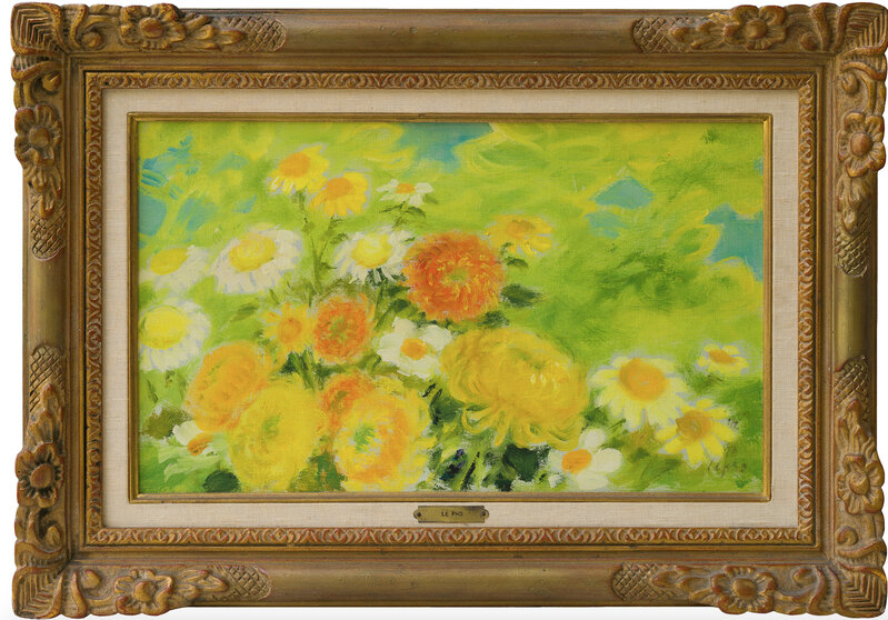 Le Pho, ‘Le Chrysanthemes’, Painting, Oil on canvas, 33 Auction