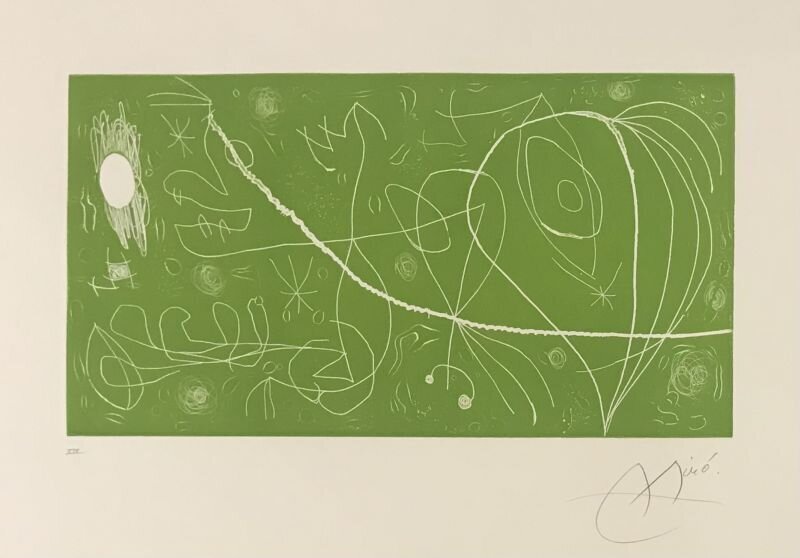 Joan Miró, ‘Picasso I Els Reventos ’, 1973, Print, Etching on paper, Le Coin des Arts