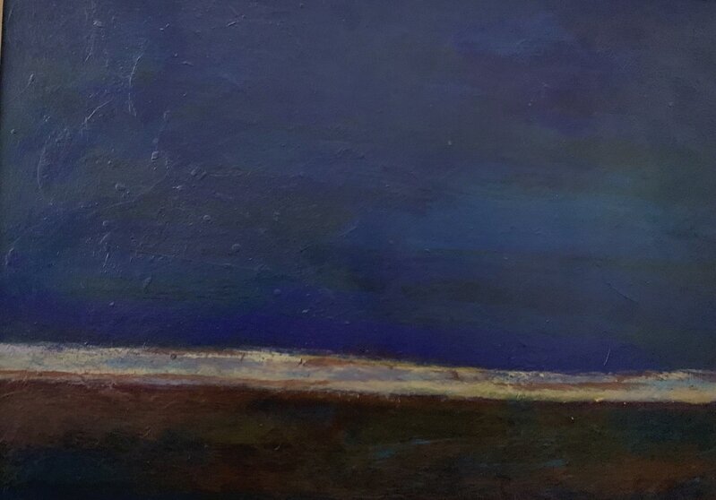 Herman Van Nazareth, ‘Small Blue Landscape’, 2015, Painting, Oil on Board, Axis Art Gallery