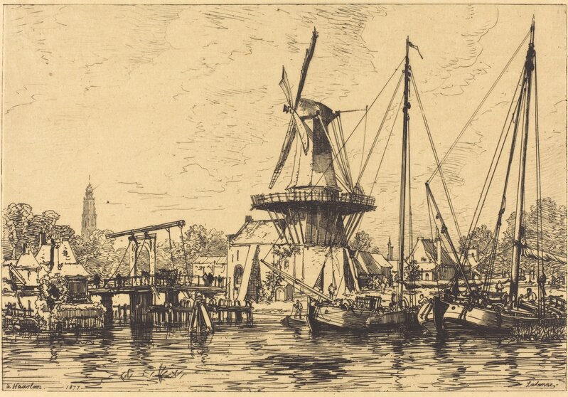 Maxime Lalanne, ‘A Haarlem’, 1877, Print, Etching, National Gallery of Art, Washington, D.C.