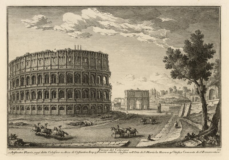 Giuseppe Vasi, ‘Piazza del Colosseo’, 1747, Engraving, Getty Research Institute