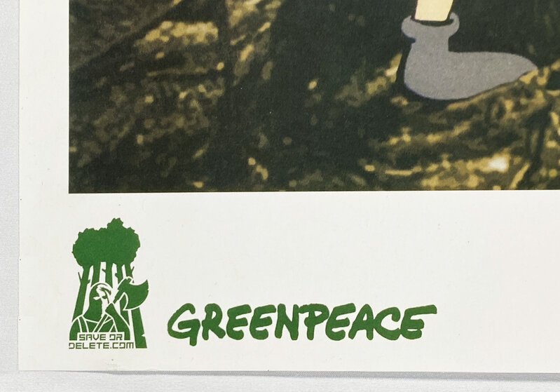 Banksy, ‘'Greenpeace: Save or Delete'’, 2002, Print, Offset lithograph in colors on recycled fine art paper., Signari Gallery