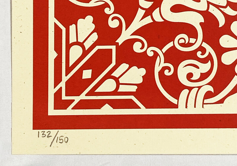 Shepard Fairey, ‘'Peace Bomber' (red)’, 2008, Print, Screen print on cream, Speckletone fine art paper., Signari Gallery
