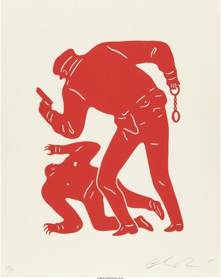 Cleon Peterson, ‘Police Shooting (Red)’, 2015