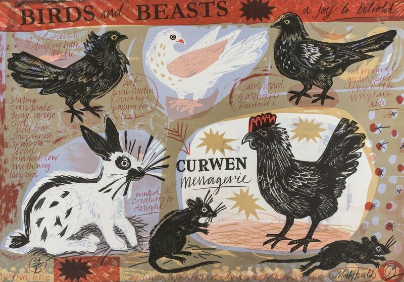 Mark Hearld, ‘Curwen Menagerie’, 2009, Print, Lithograph printed in colours, Forum Auctions
