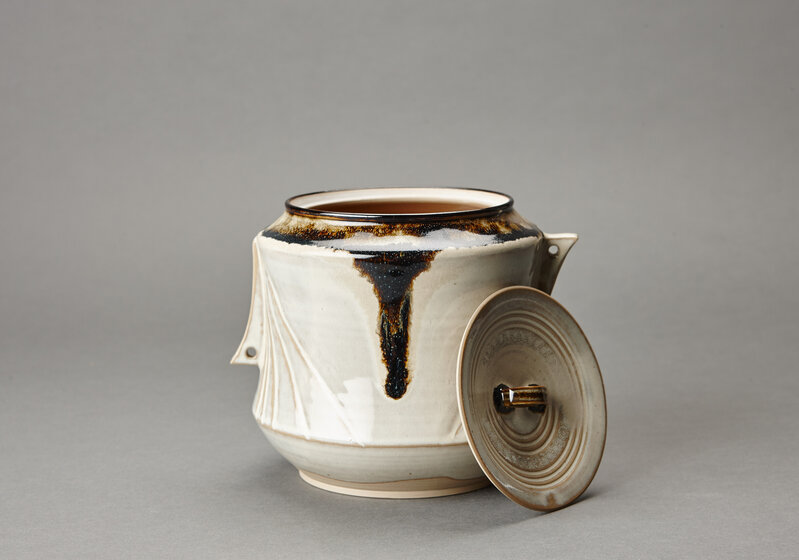 Miraku Kamei XV, ‘Water container (mizusashi) with ceramic lid , white glaze’, N/A, Other, Stoneware, Pucker Gallery