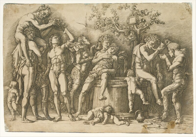 Andrea Mantegna, ‘Bacchanal with a Wine Vat’, ca. 1470–1490, Print, Engraving and drypoint, The Metropolitan Museum of Art