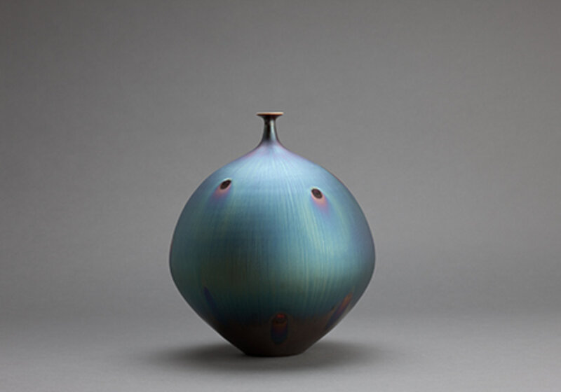 Hideaki Miyamura, ‘Vase, peacock glaze’, n/a , Sculpture, Porcelain, Pucker Gallery