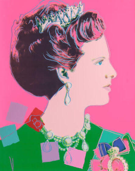 Andy Warhol, ‘Queen Margrethe II, pink background (from Reigning Queens)’, 1985