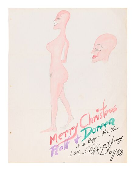 H.C. Westermann, ‘Untitled (Merry Christmas Rolf + Doreen)’, 1970